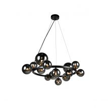 Astros 14 Light Globe Pendant Ceiling Light Matt Black, Mirror Grey, G9