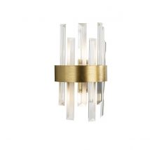 Grace 2 Light Wall Lamp Brushed Gold, Transparent, G9