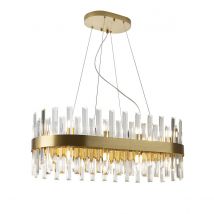 Grace 20 Light Pendant Ceiling Light Brushed Gold, Transparent, G9