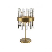 Grace 6 Light Glass Table Lamp Gold, Transparent, G9