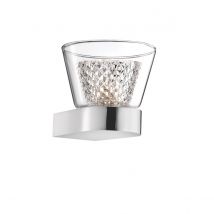 Boccale Wall Lamp Chrome Aluminium Clear Glass G9 Bulb Included