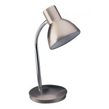 Harvard 1 Light Table Lamp Brushed Steel, E27