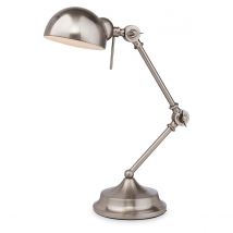 Beau 1 Light Table Lamp Brushed Steel, E14