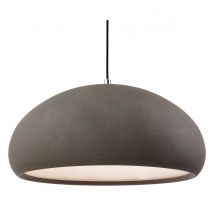 Costa 1 Light Dome Ceiling Pendant Rough Sand Concrete, E27