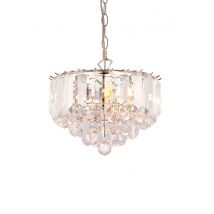 Fargo 3 Light Ceiling Pendant Chrome, Clear Acrylic, E14