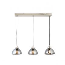 Caspa Bar Pendant Ceiling Lamp, Bright Nickel Plate, Mirrored Glass