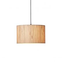Longshore Single Pendant Ceiling Lamp, Natural Seagrass, Matt Black
