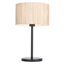 Longshore Complete Table Lamp, Natural Seagrass, Matt Black