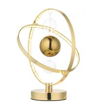 Muni Complete Table Lamp, Gold Effect Plate With, Gold Glass