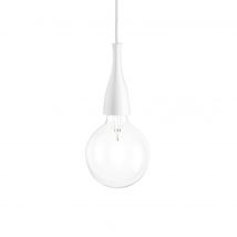 Minimal 1 Light Ceiling Pendant White, E27