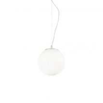 Mapa Bianco 1 Light Small Globe Ceiling Pendant White, E27