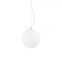 Mapa Bianco 1 Light Medium Globe Ceiling Pendant White, E27