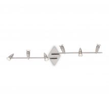 Alfa  6 Light Adjustable Spotlight Bar Nickel, GU10