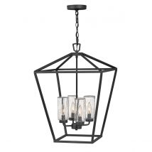 Hinkley Alford Place Outdoor Pendant Ceiling Light Museum Black, IP44