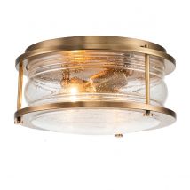 Kichler Ashland Bay Bathroom Ceiling Light Natural Brass, IP44