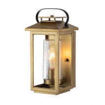 Hinkley Atwater Outdoor Wall Lantern Painted Distressed Brass, IP44