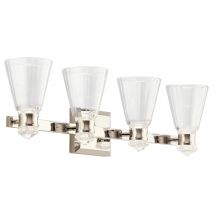 Kichler Kayva Integrated LED Wall Lamp Polished Nickel, 3000K, IP44