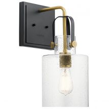 Kichler Kitner Dome Wall Lamp Natural Brass