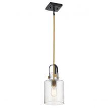 Kichler Kitner Dome Pendant Ceiling Light Natural Brass