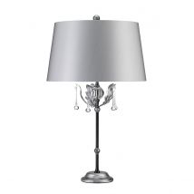 Amarilli 1 Light Table Lamp Silver, Black, E27