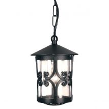 Hereford 1 Light Outdoor Ceiling Lantern Black, E27