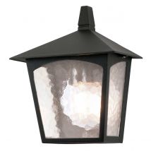 York 1 Light Outdoor Flush Ceiling Lantern Black, E27