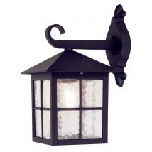 Winchester 1 Light Outdoor Wall Lantern Light Black IP43, E27