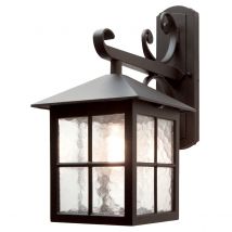 Winchester 1 Light Outdoor Wall Lantern Light Black IP43, E27