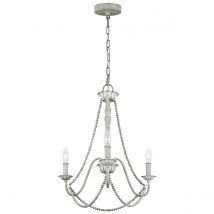 Feiss Maryville 3 Light Chandelier Washed Grey