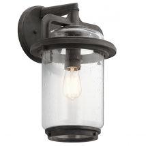 Kichler Andover Outdoor 1 Light Wall Lantern Weathered Zinc IP44