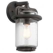 Kichler Andover Outdoor 1 Light Wall Lantern Weathered Zinc IP44