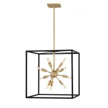Lisa McDennon by Hinkley Aros 12 Light Pendant Black & Warm Brass