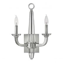 Hinkley Ascher 2 Light Wall Light Polished Nickel