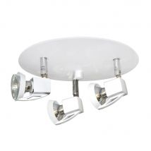 Arco 3-Light Ceiling Spotlight Plate White