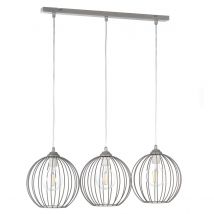 Melone 3 Light Wire Frame Pendant Ceiling Light, Grey - Special Offer