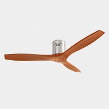 Stem 3 Blade Ceiling Fan Satin nickel, Solid Wood Blades