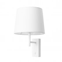 Aura Wall Lamp with Shade White, E27