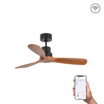 Mini Lantau Small Matt Black Ceiling Fan DC Smart, 6 Speed