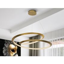 Eternity Integrated LED Pendant Ceiling Light Gold Dimmable 3000K Remote Control