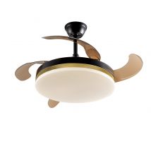 Vento Ceiling Fan Matt Black And Gold Leaf 3000-6000K Remote Control