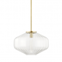 Bennett 1 Light C Pendant Aged Brass