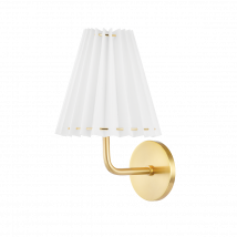 Demi 1 Light Wall Sconce Aged Brass with Shade