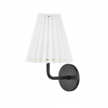 Demi 1 Light Wall Sconce Soft Black with Shade