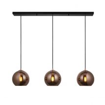 Boli 3 Light Triple Ceiling Pendant Copper Mirrored Glass