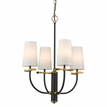 Bow 4 Light Multi Arm Pendant Ceiling Light Black, E14