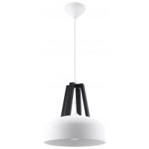 Casco 1 Light Dome Ceiling Pendant White, Black, E27