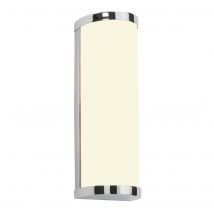 Ice 2 Light Bathroom Wall Light Chrome IP44 with Opal Glass, G9