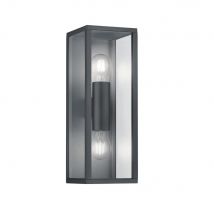 Garonne Vintage 2 Light Outdoor Up Down Wall Lamp Anthracite IP44