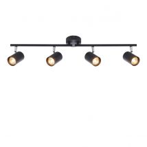 Arezzo Ceiling Spotlight Bar 4 Light Matt Black Paint