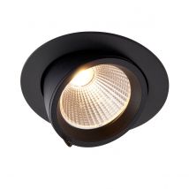 Axial CCT 30W Round Recessed Downlight Matt Black Paint